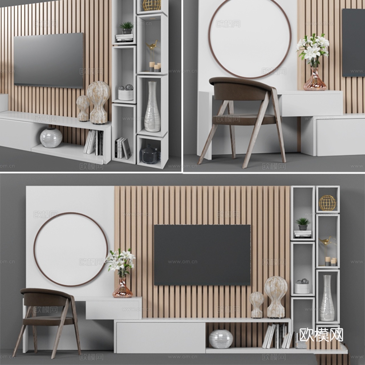 带电视架恒温器_043d模型下载