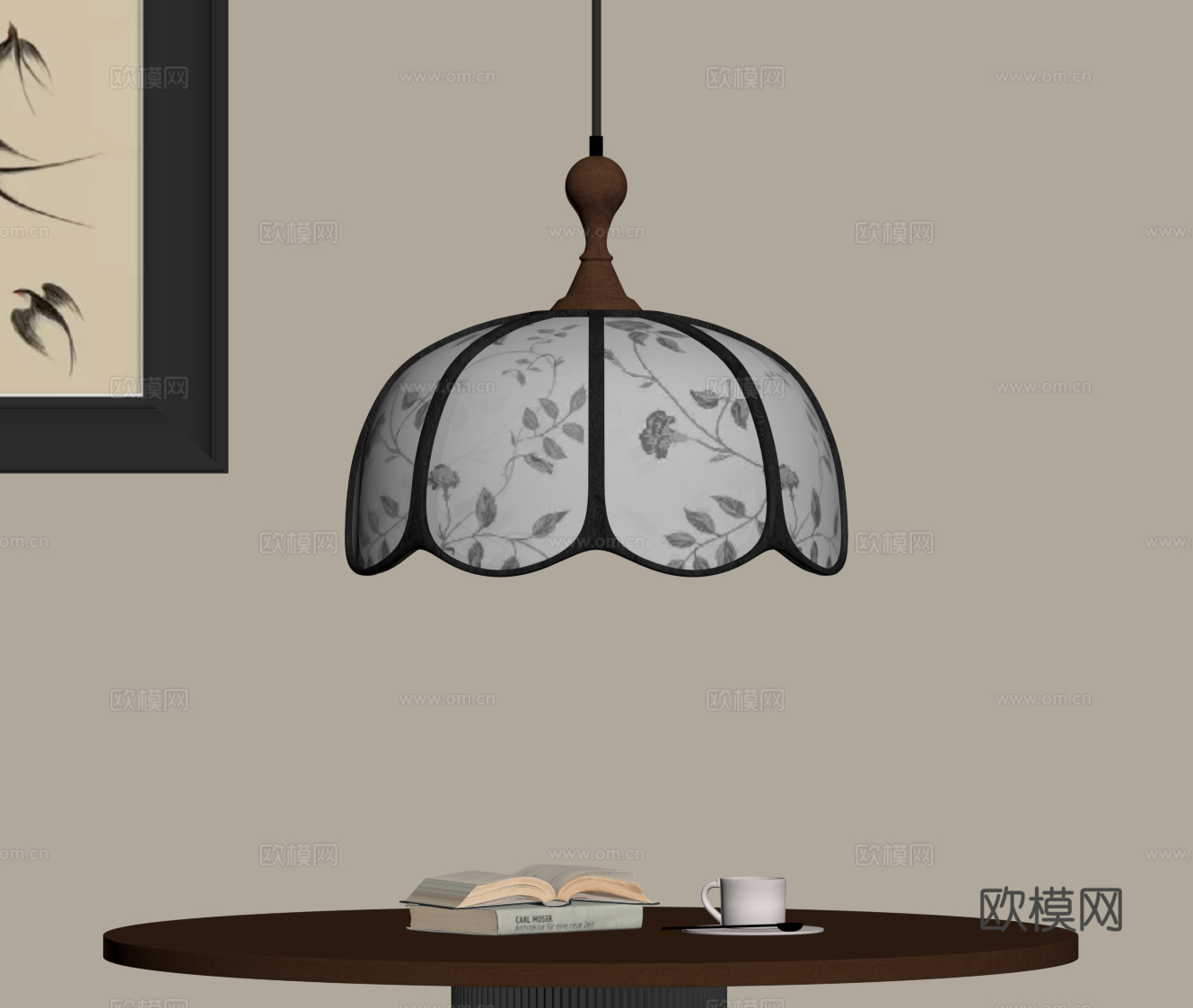 法式中古吊灯 小吊灯 鱼线吊灯su模型su模型