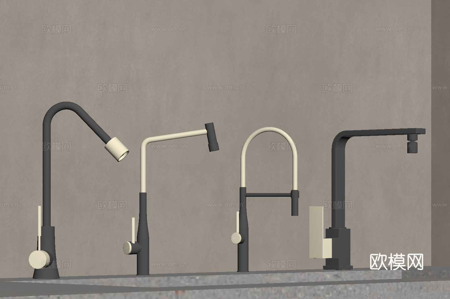 中古复古水龙头 现代水龙头su模型