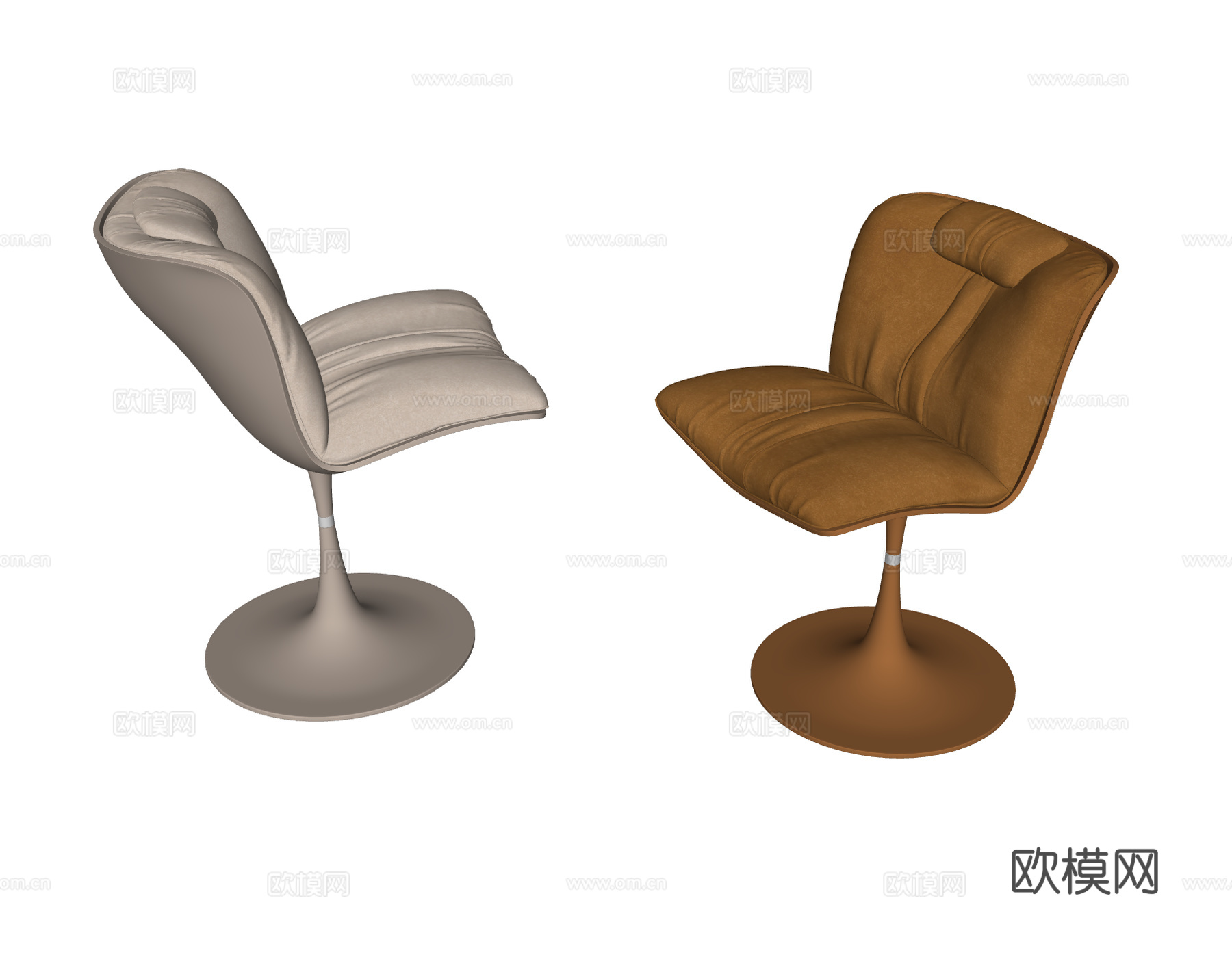 BAXTER现代单椅 休闲椅 鸭舌椅 餐椅su模型