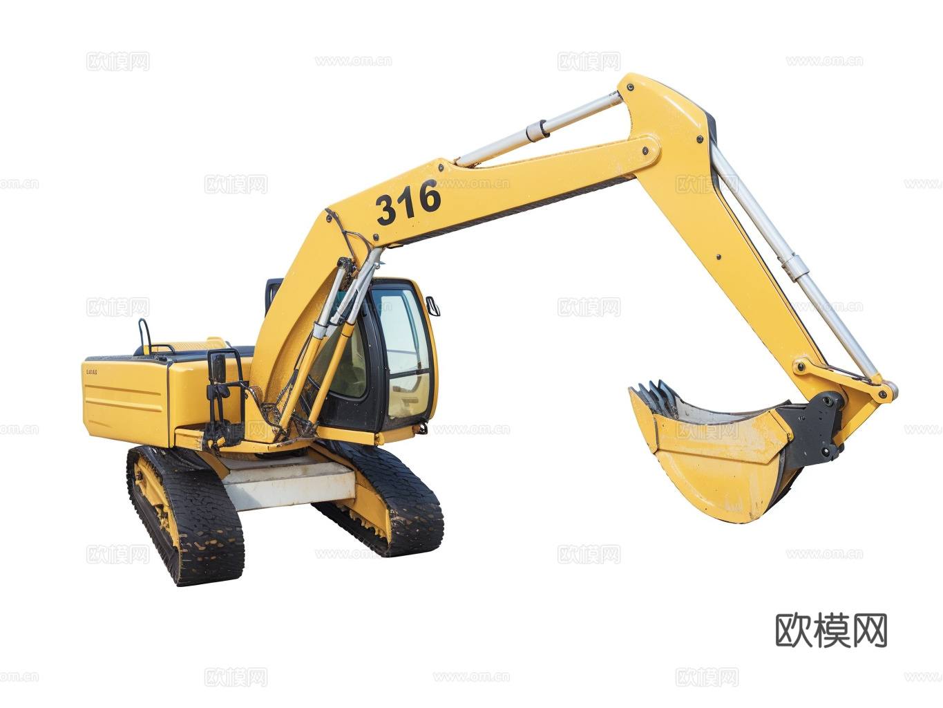 挖掘工程车su模型