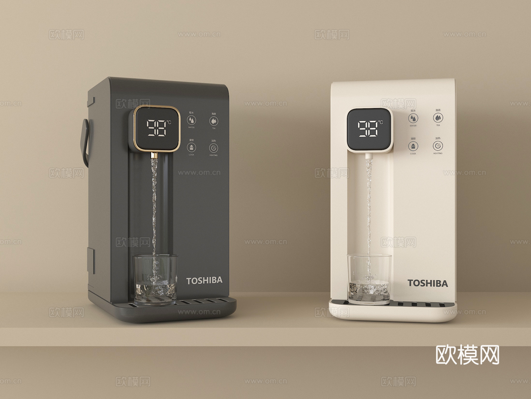 现代直饮机 管线机 饮水机 净水器su模型