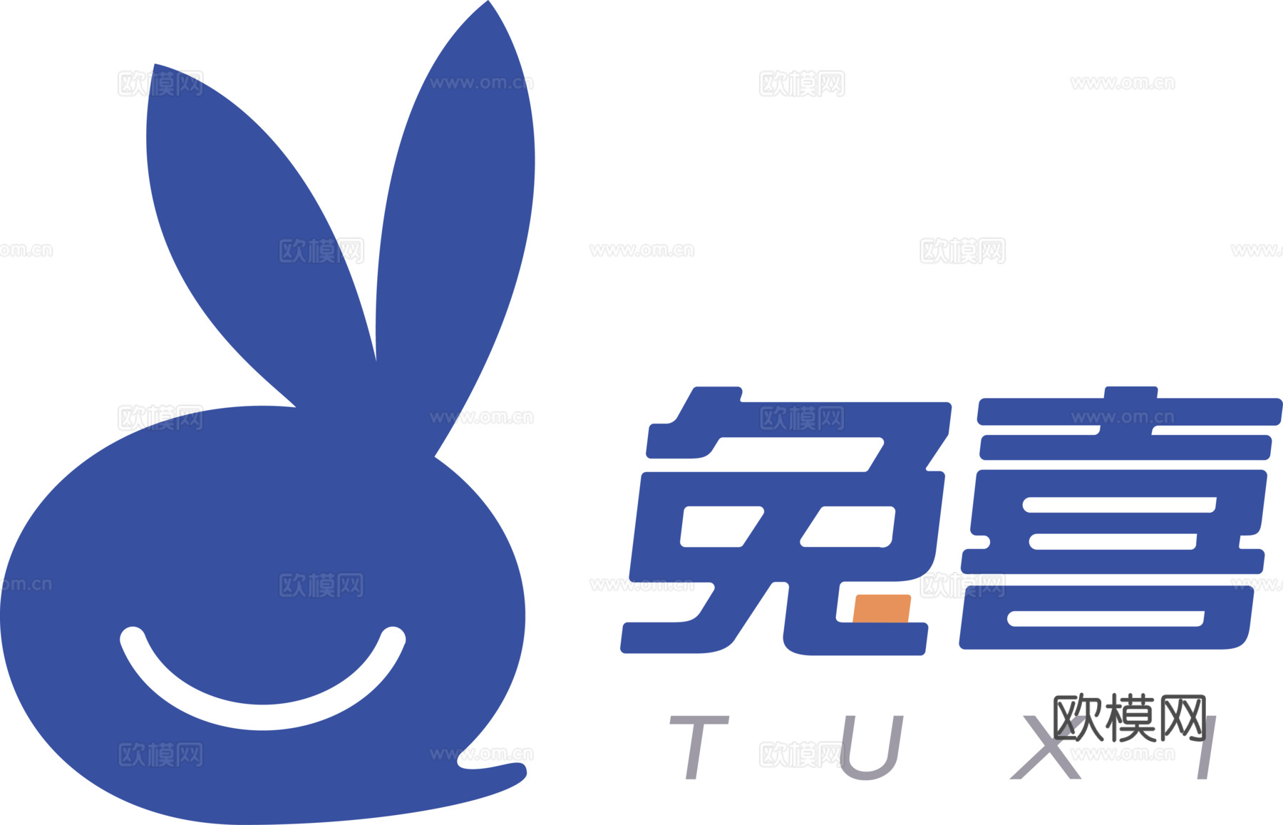 兔喜，快递物流logo