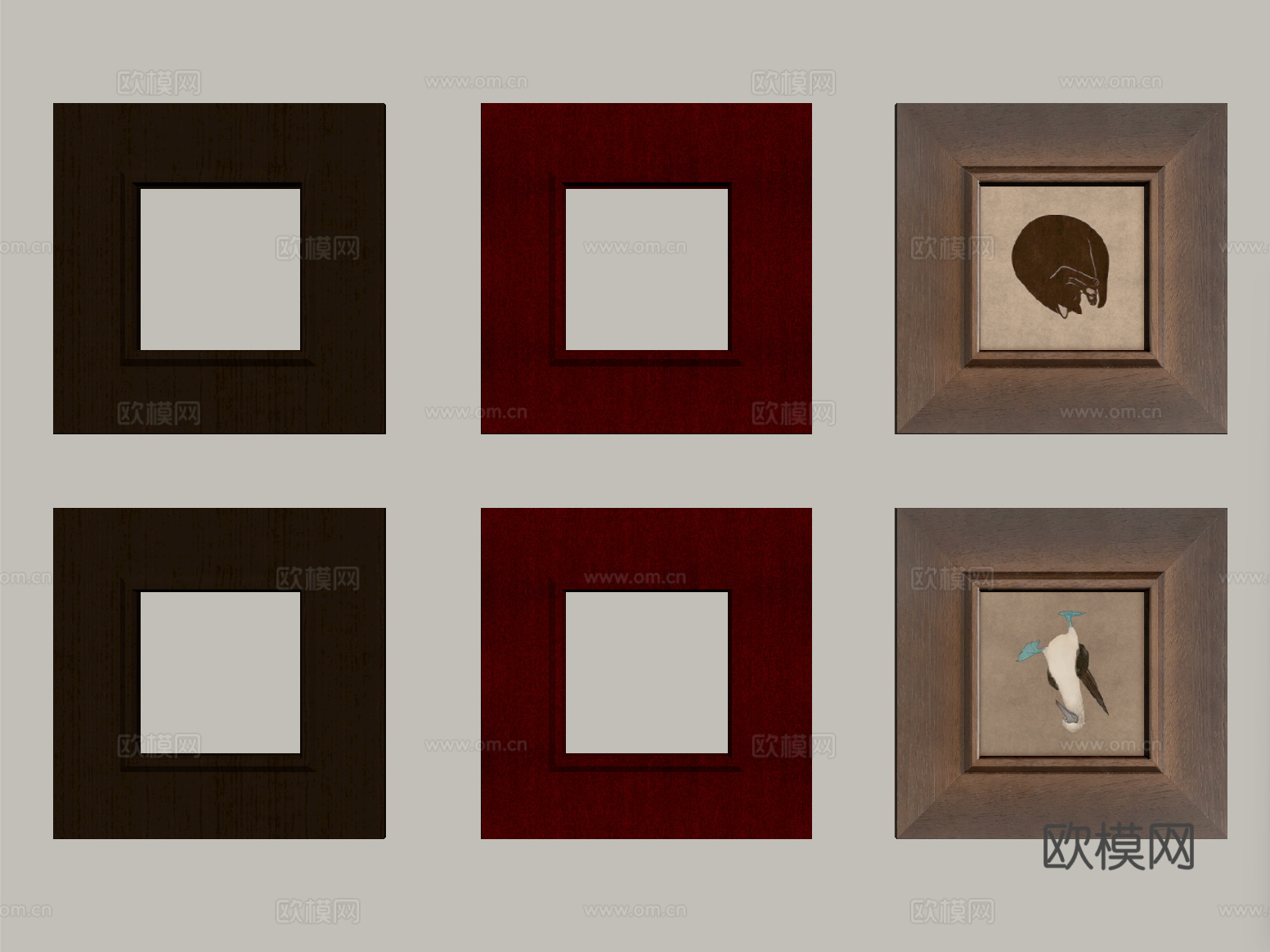 中古风 相框 画框 镜框su模型