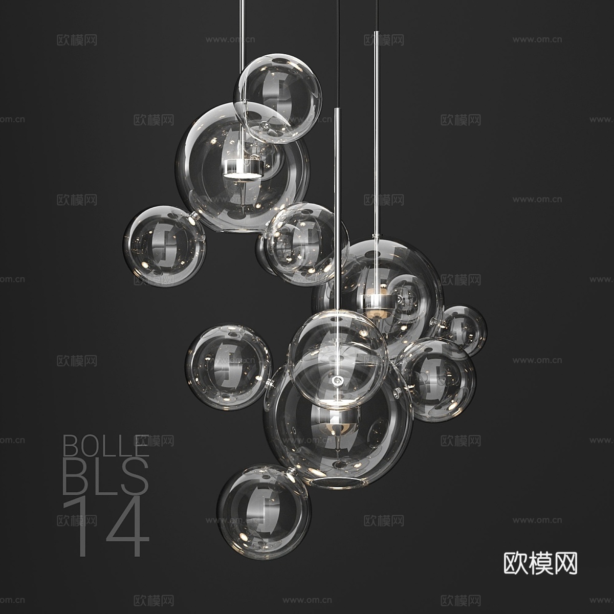 Giopato &amp; Coombes BOLLE 14 泡泡灯3d模型下载