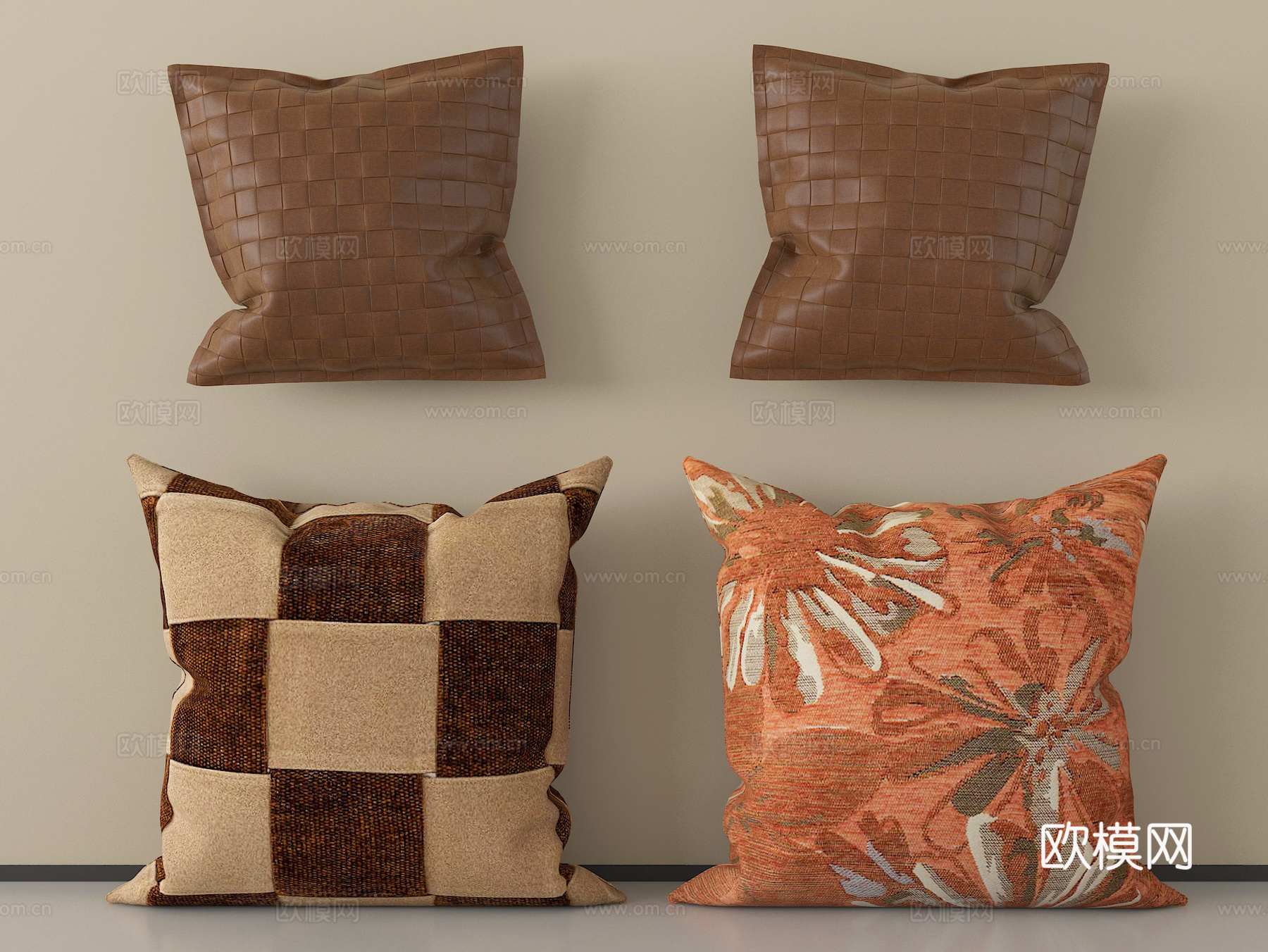 现代抱枕 装饰抱枕su模型