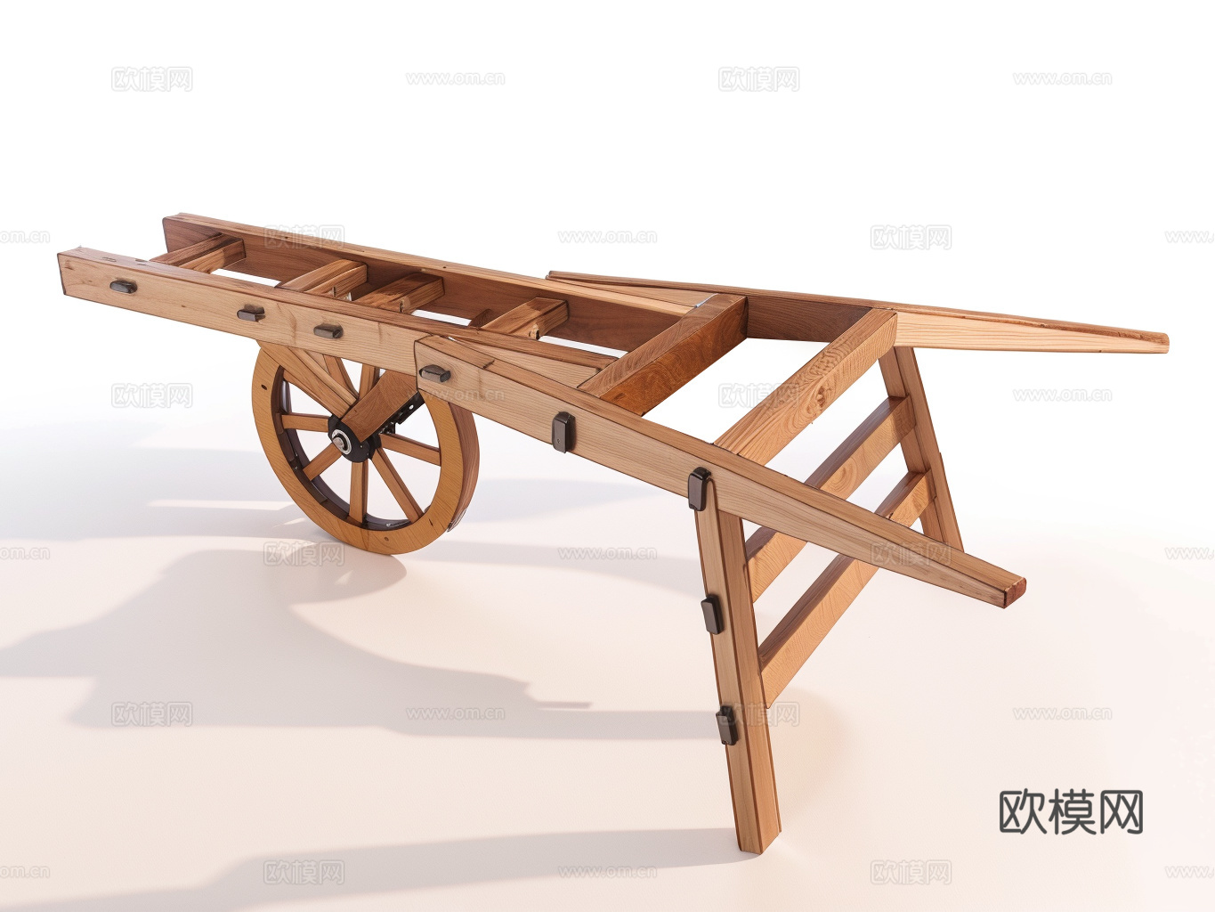 独轮车工地推车su模型