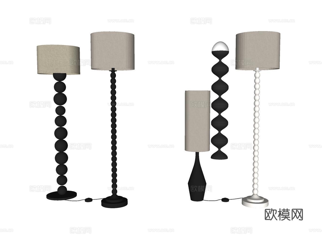 落地灯su模型