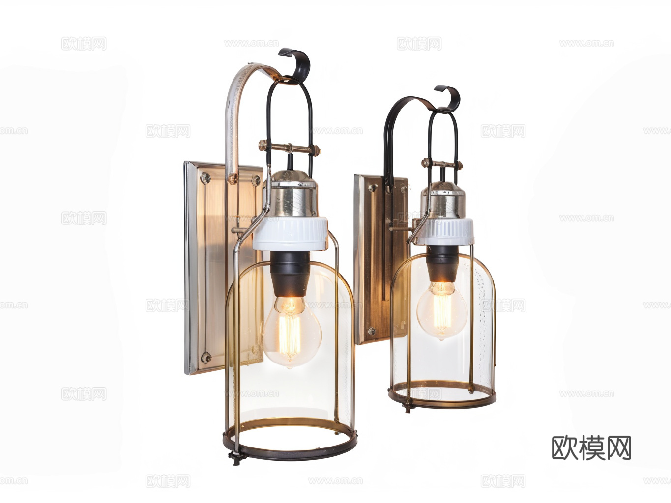 复古壁灯su模型