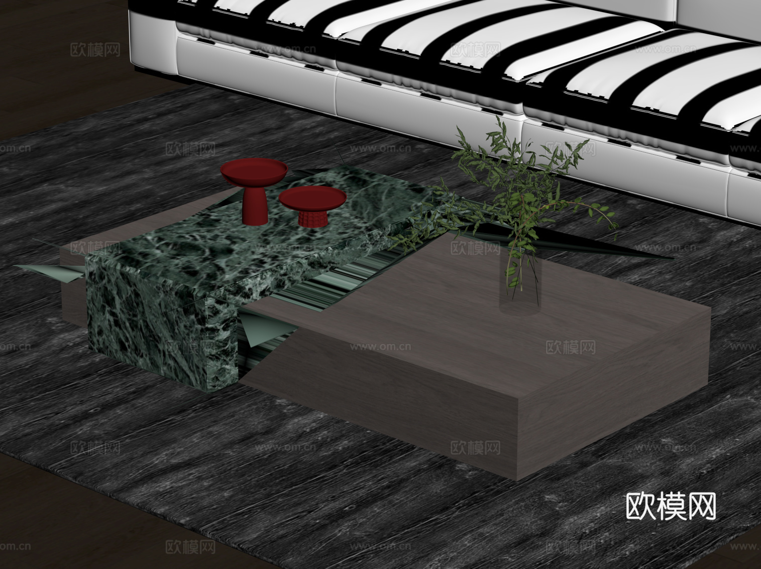 意式茶几免费su模型