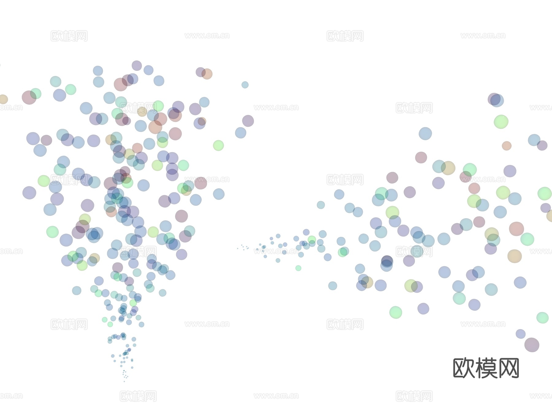 彩色泡泡 吹泡泡 肥皂泡泡 七彩泡泡 泡泡su模型
