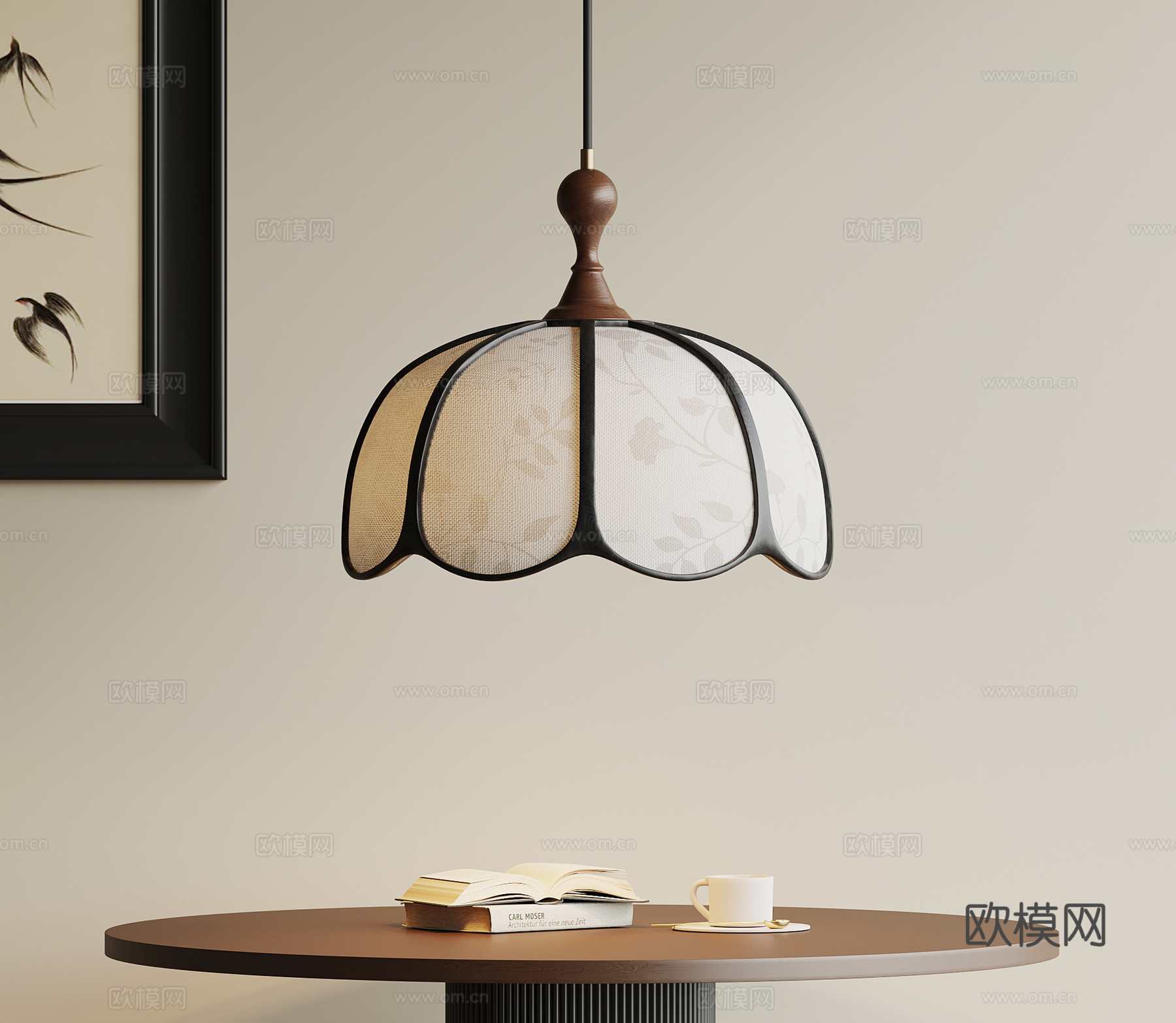 法式中古吊灯 小吊灯 鱼线吊灯su模型su模型