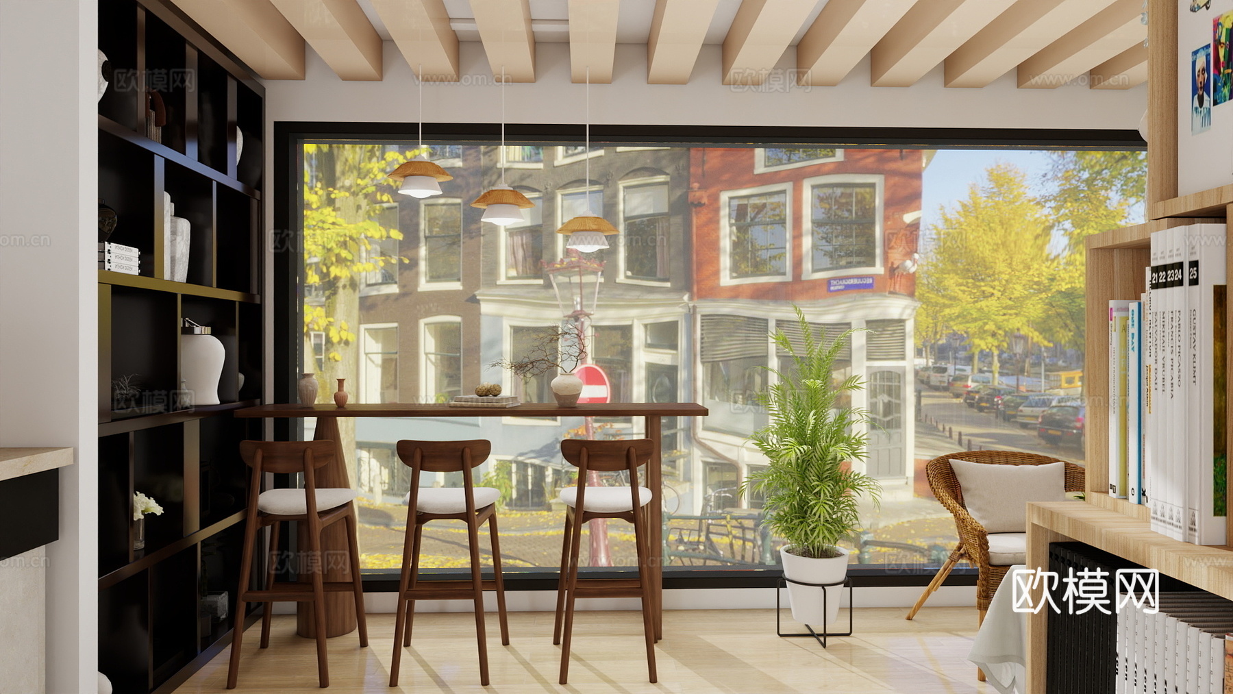 现代咖啡厅平面布局图效果图  咖啡厅平面布局图  咖啡厅平面cad施工图