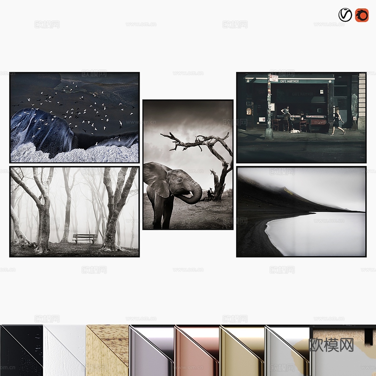 海报套装 北哈塞尔3d模型下载