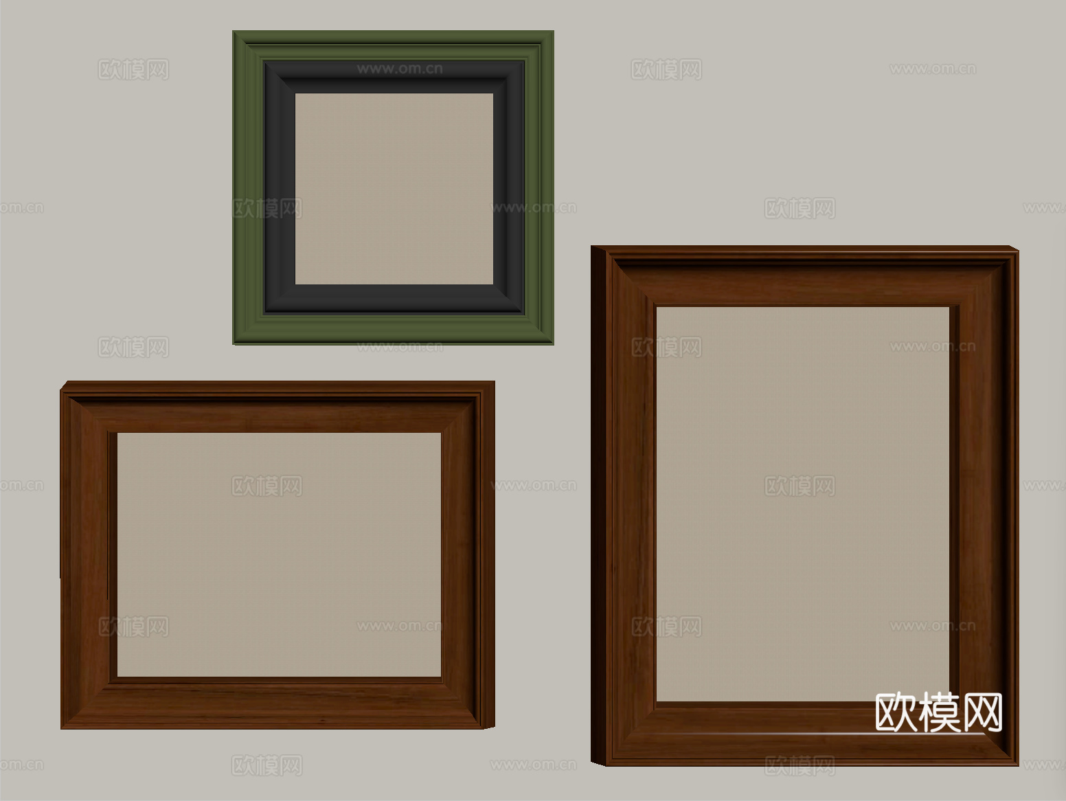 中古相框 装饰画框 镜框su模型