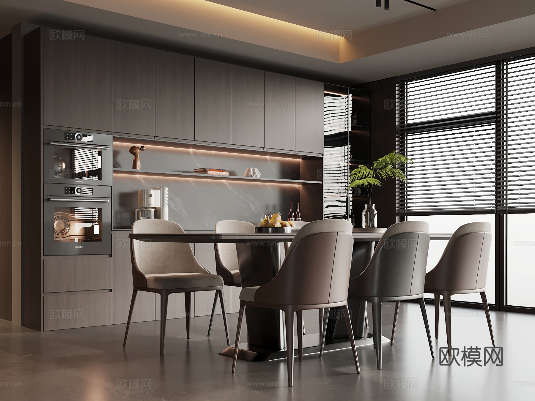 意式餐厅免费su模型