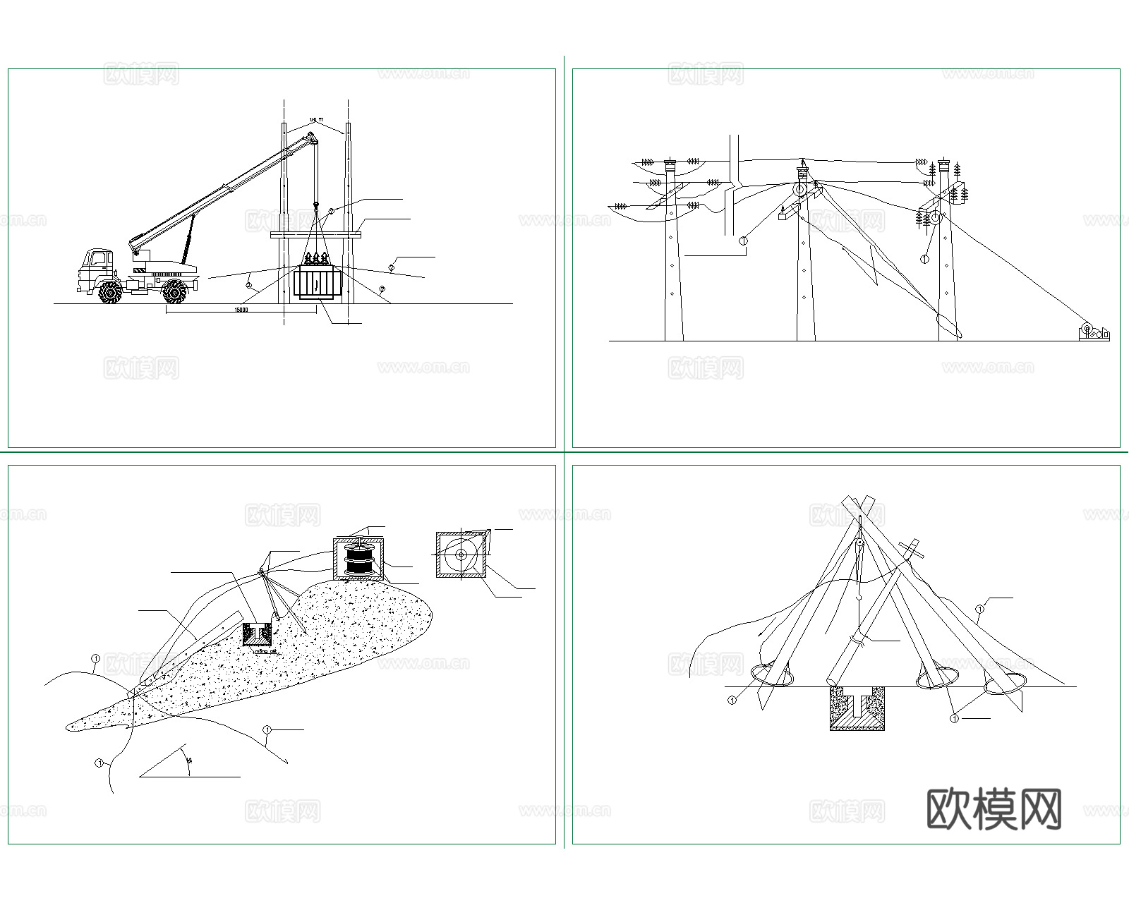 变电站安装施工cad施工图