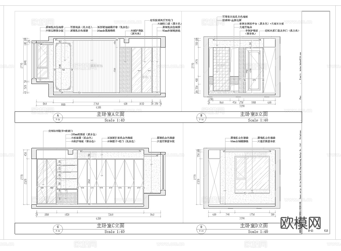 轻奢法式别墅 最新全套施工图 效果图合集cad施工图
