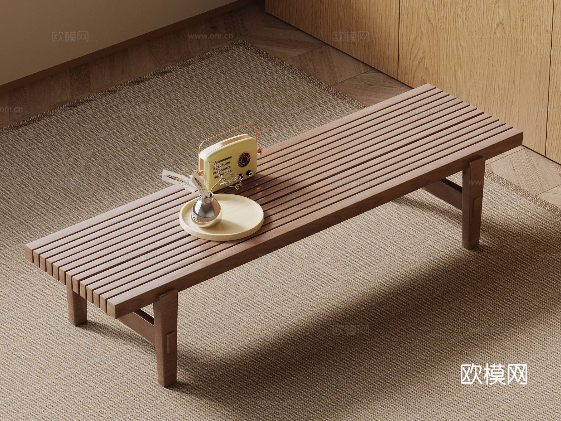 中古风换鞋凳su模型