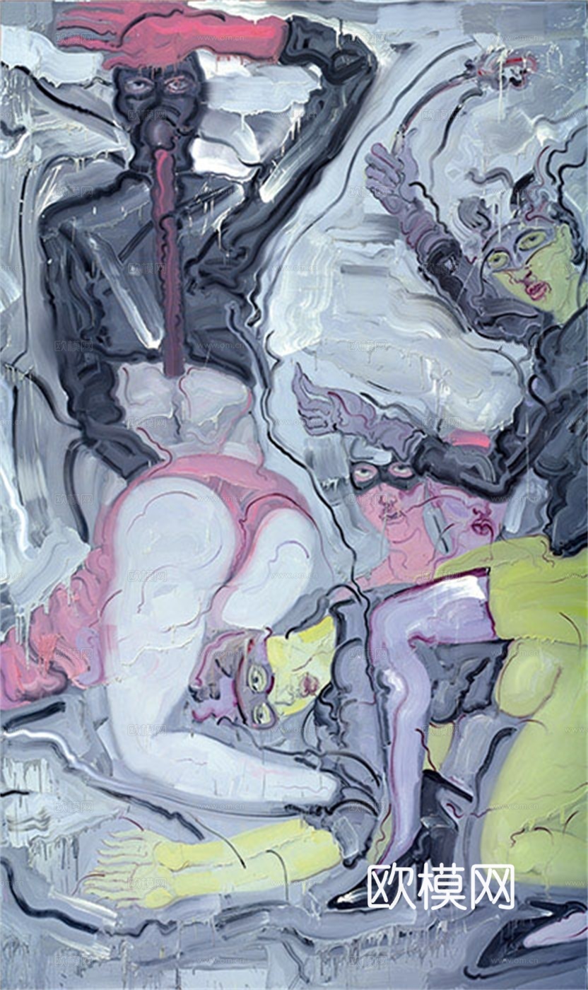 抽象油画，抽象画，装饰画，艺术画，创意画，现代绘画