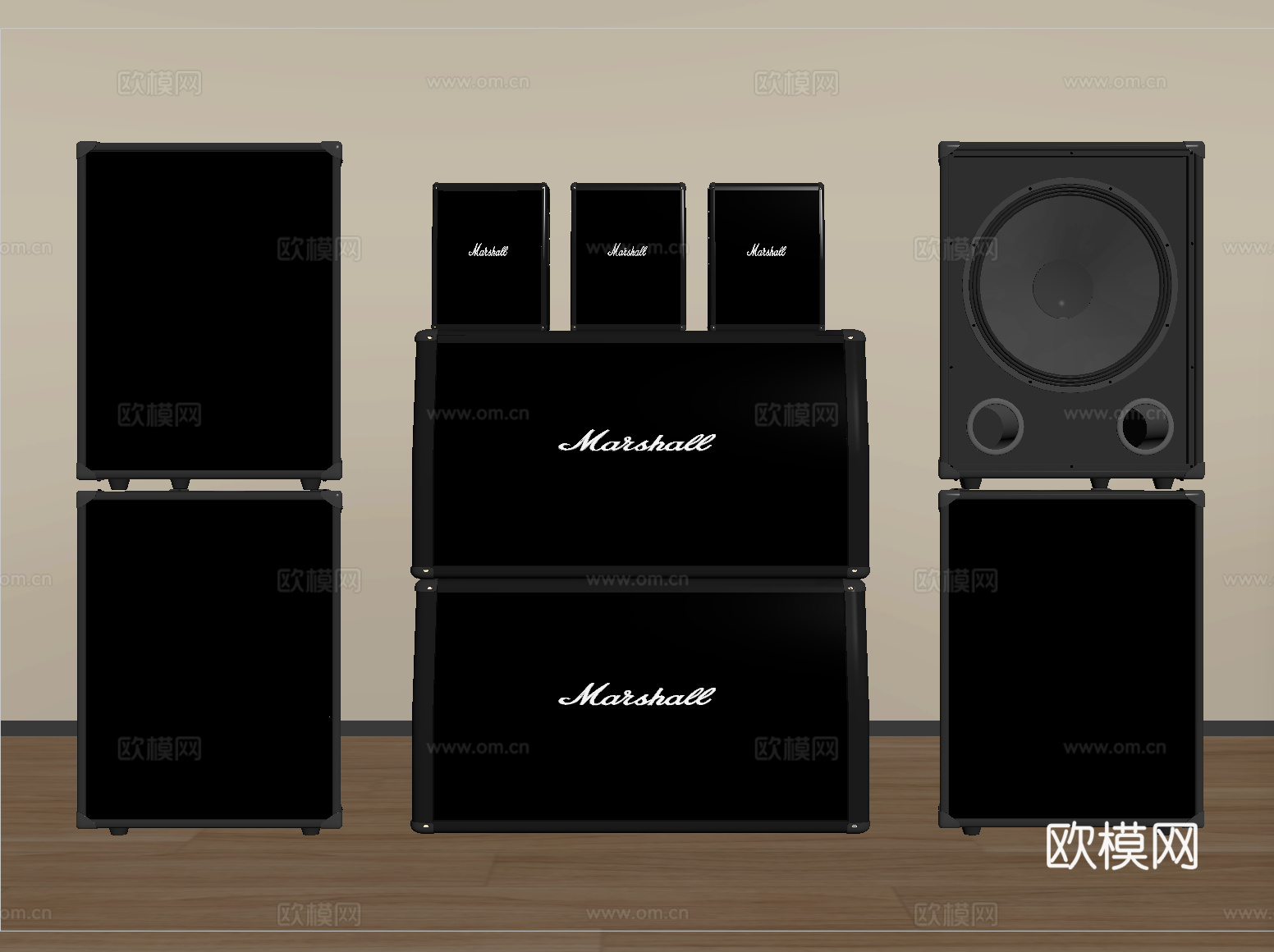 现代音响 低音炮su模型