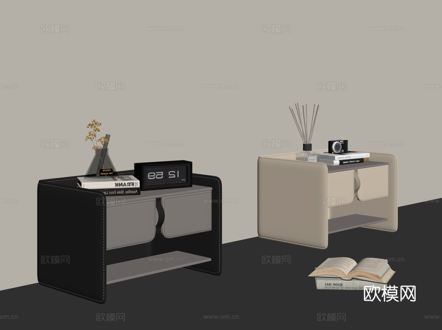 现代床头柜su模型