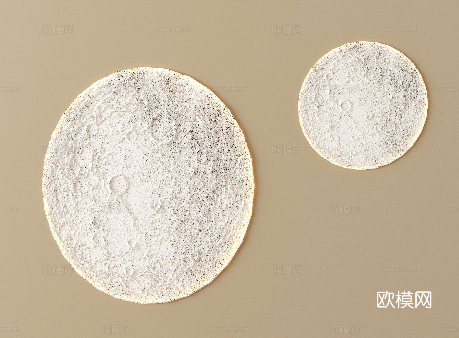 现代壁灯 月球灯su模型su模型