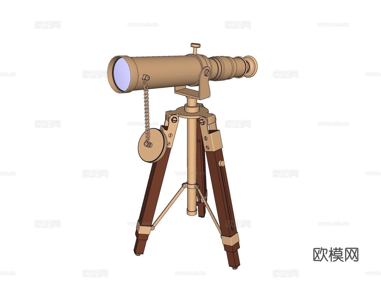望远镜su模型下载（渲染图2）