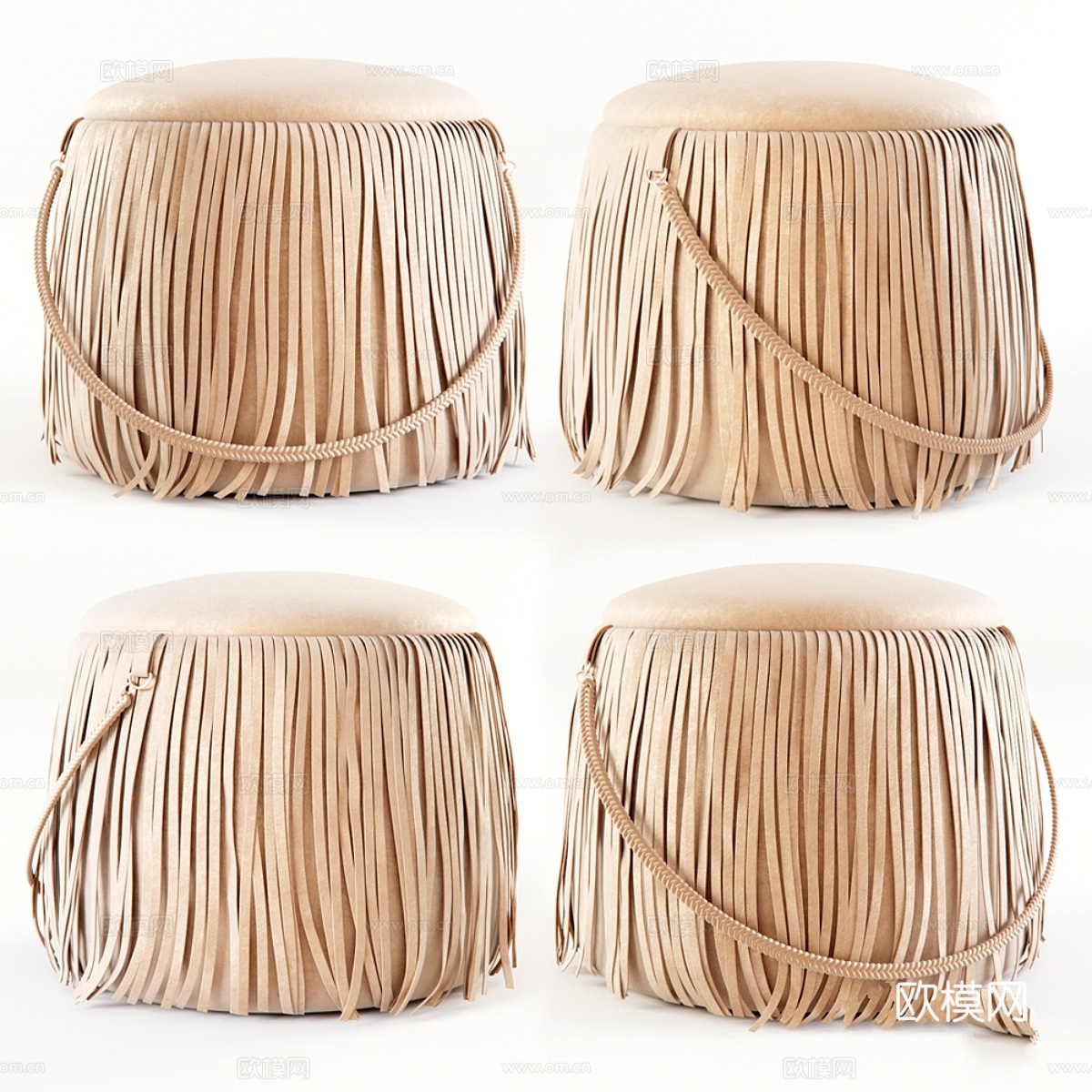 流苏装饰坐凳3d模型下载