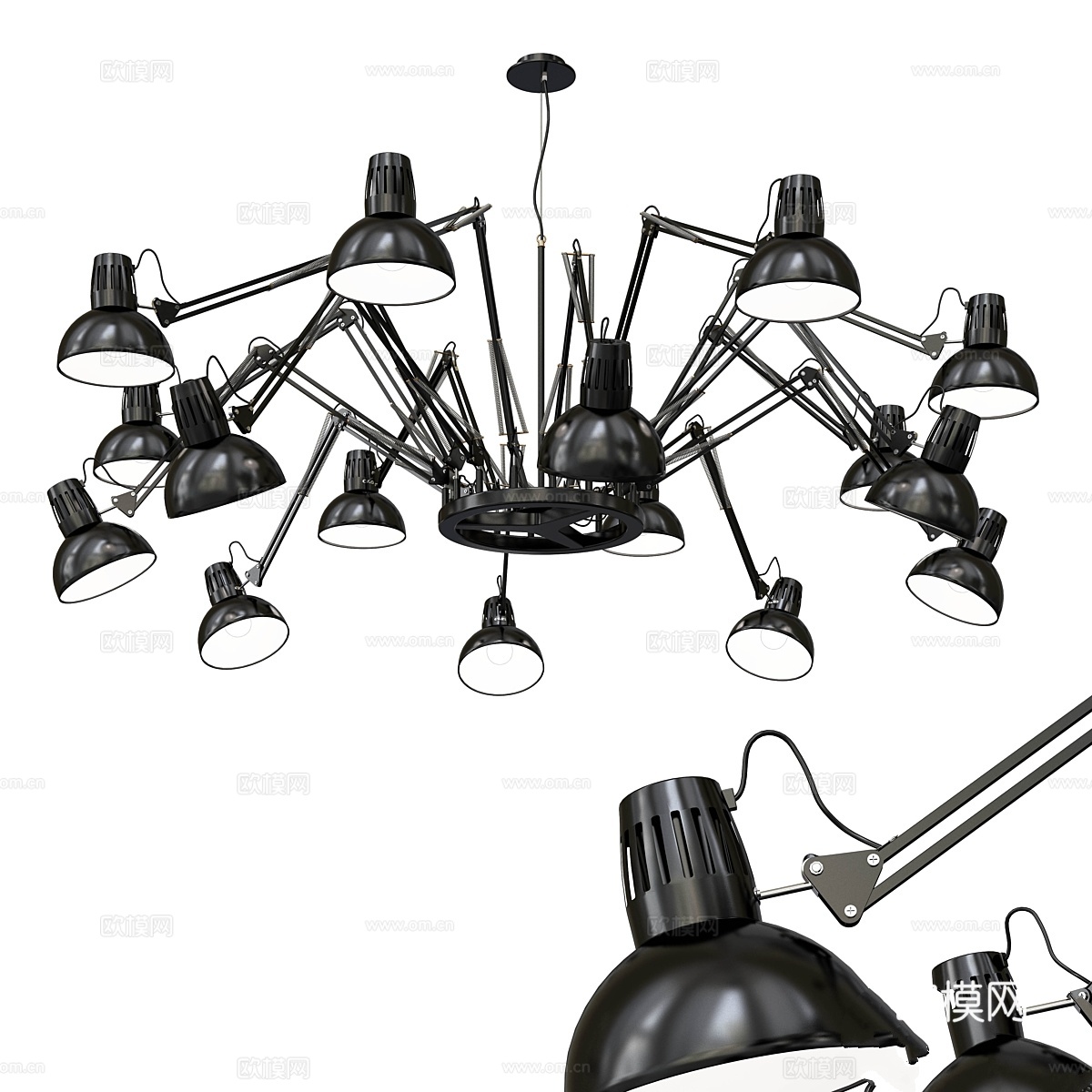 吊灯,蜘蛛3d模型下载