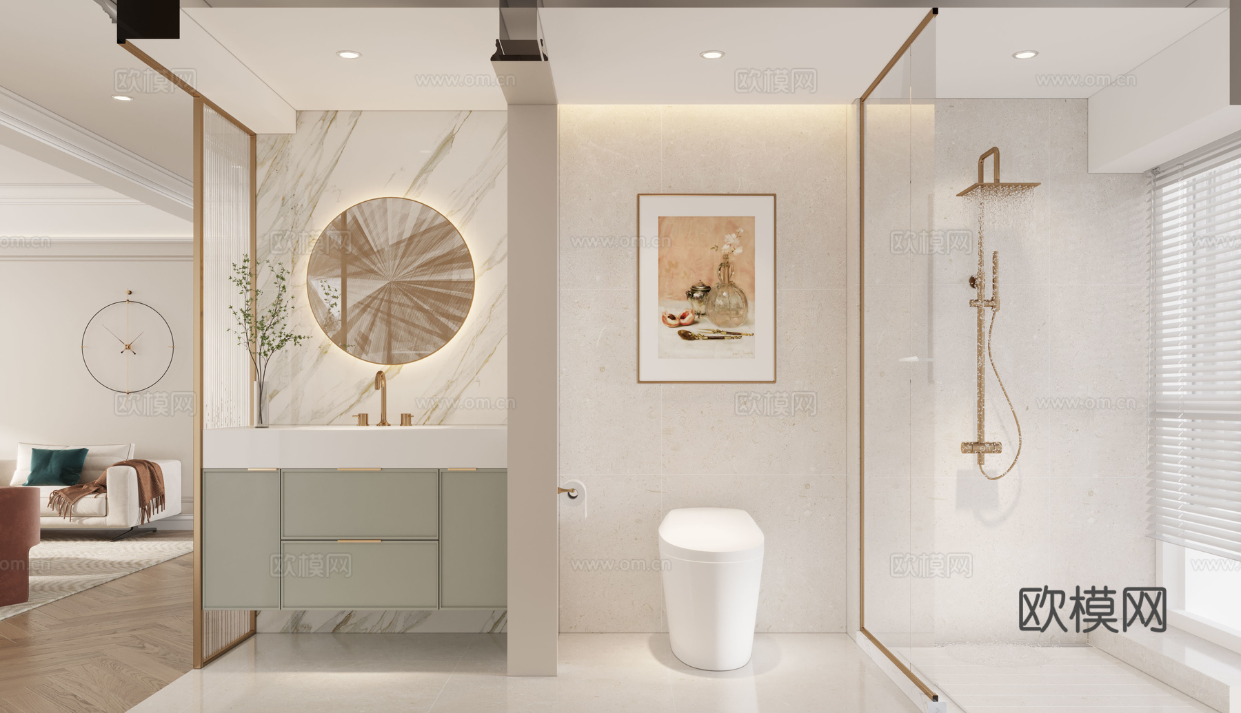 轻奢法式别墅 最新全套施工图 效果图合集cad施工图