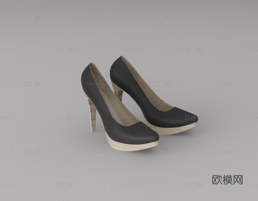 高跟鞋su模型下载（渲染图1）