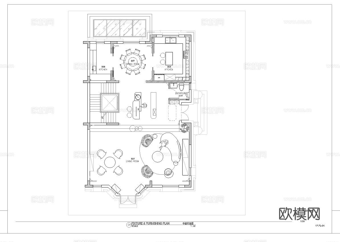 轻奢法式别墅 最新全套施工图 效果图合集cad施工图