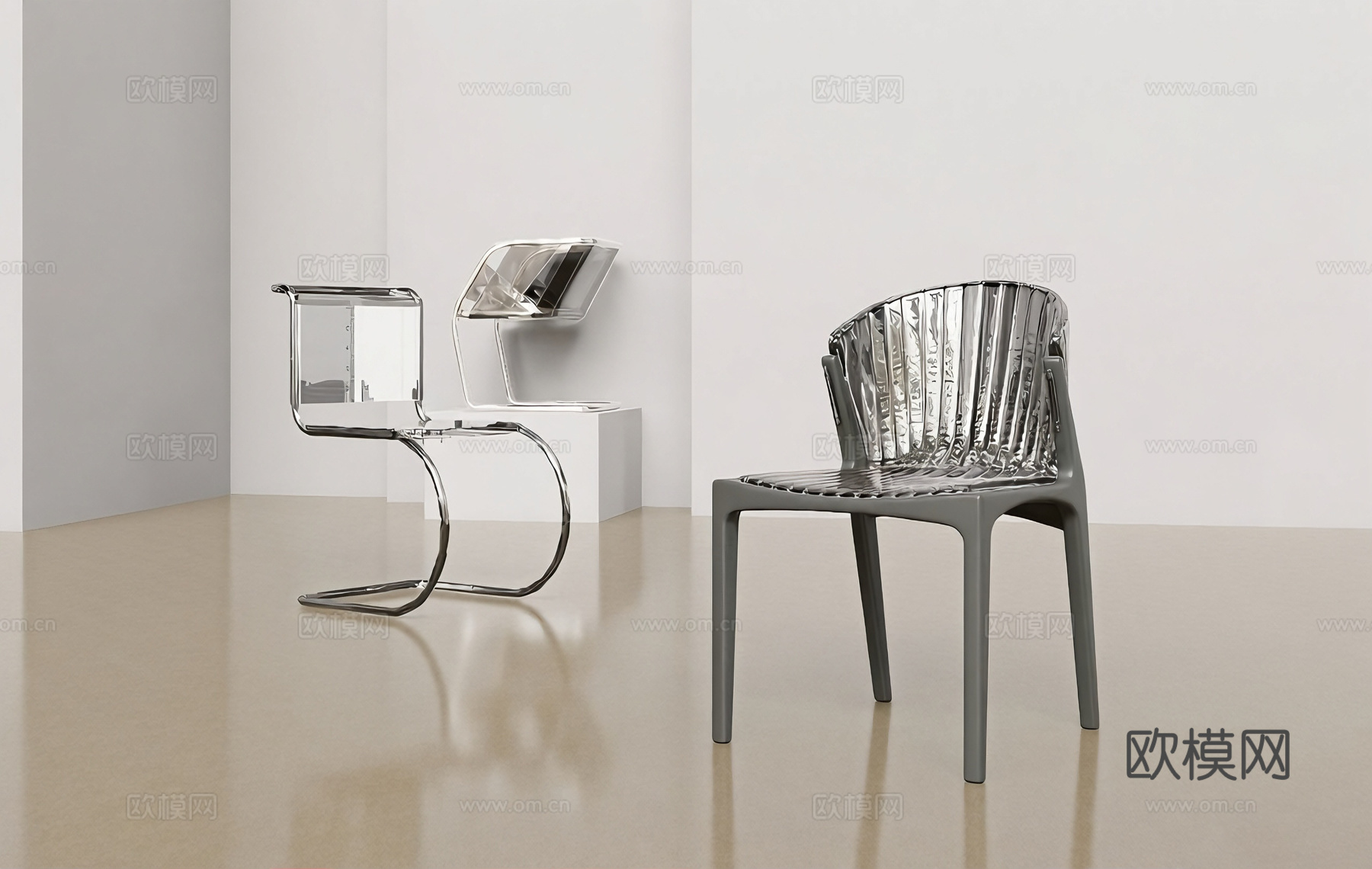 现代前卫椅子 设计师椅子 网红椅子su模型