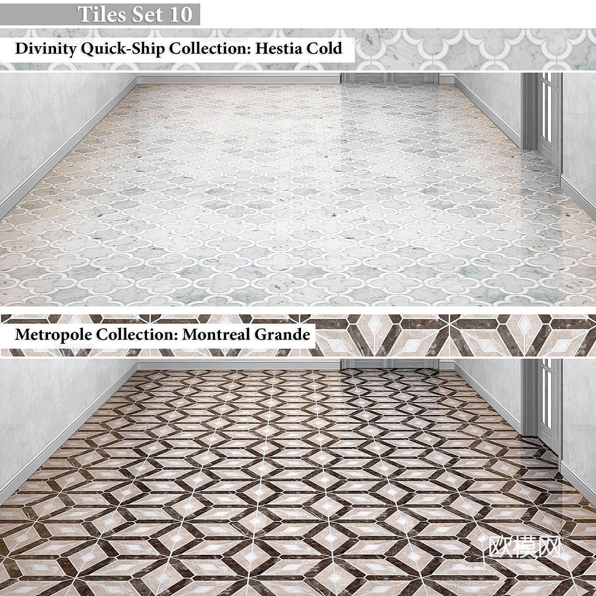 瓷砖套装103d模型下载