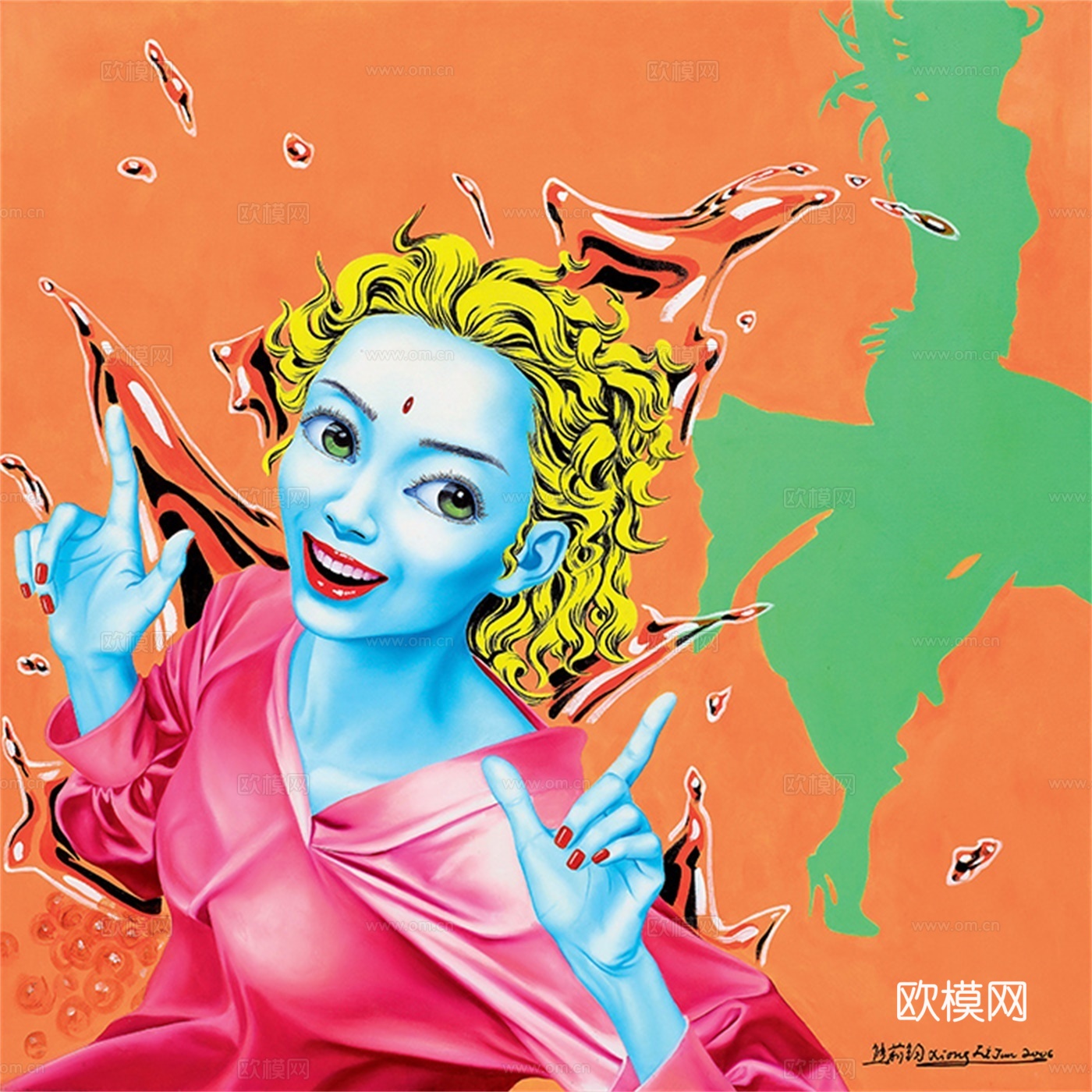 抽象油画，抽象画，装饰画，艺术画，创意画，现代绘画