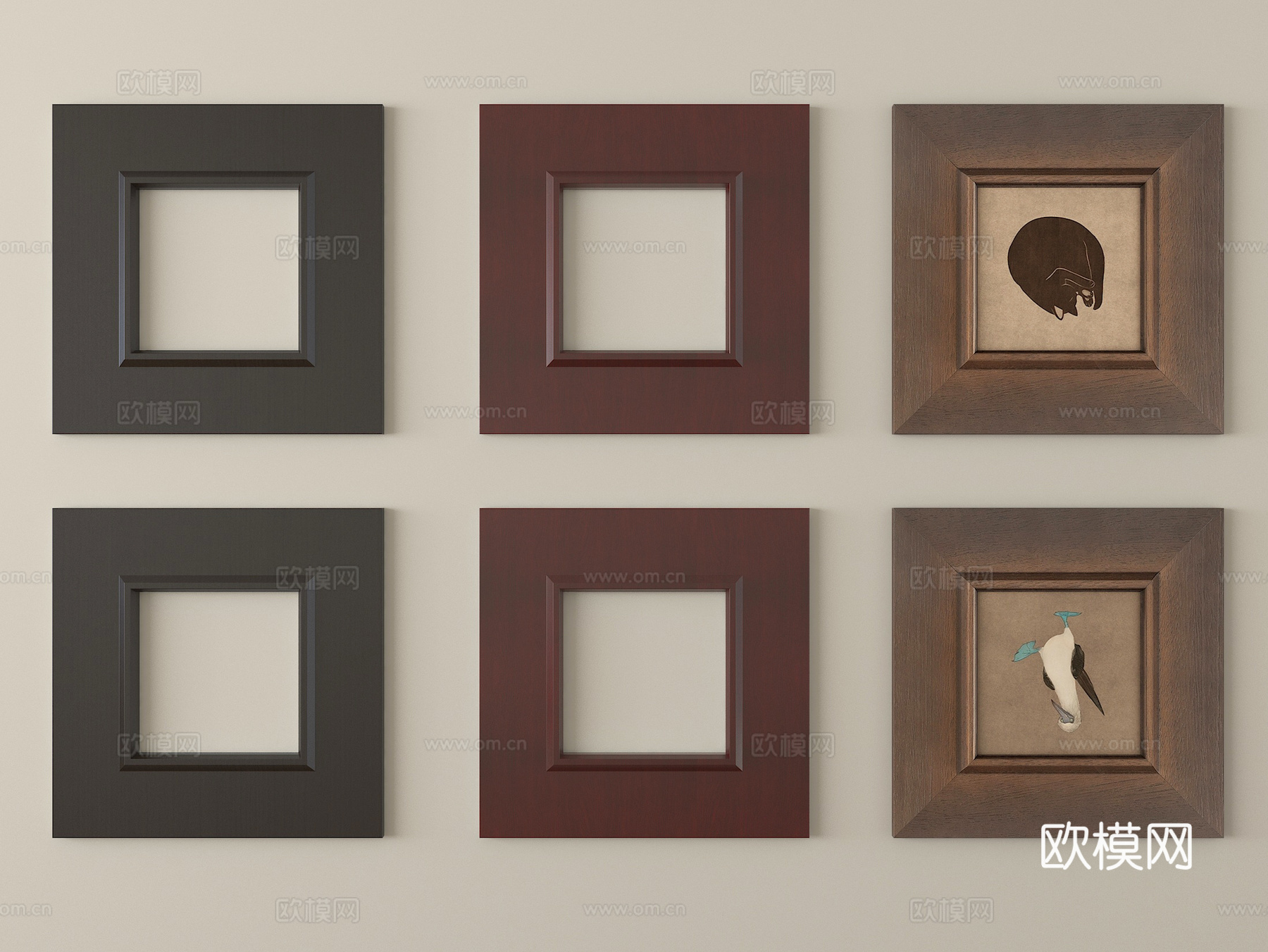 中古风 相框 画框 镜框su模型
