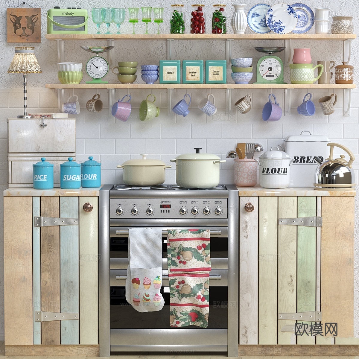 厨房3d模型下载