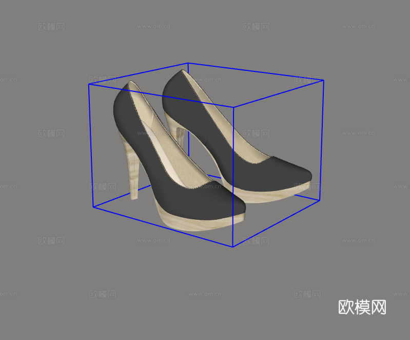 高跟鞋su模型下载（渲染图2）