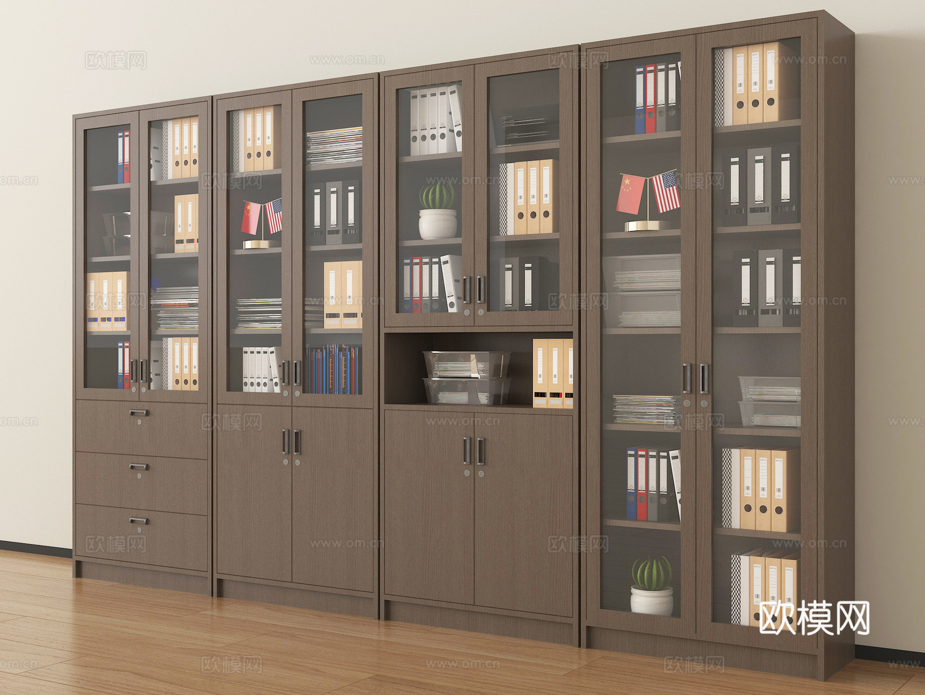 现代文件柜 资料柜 档案柜su模型