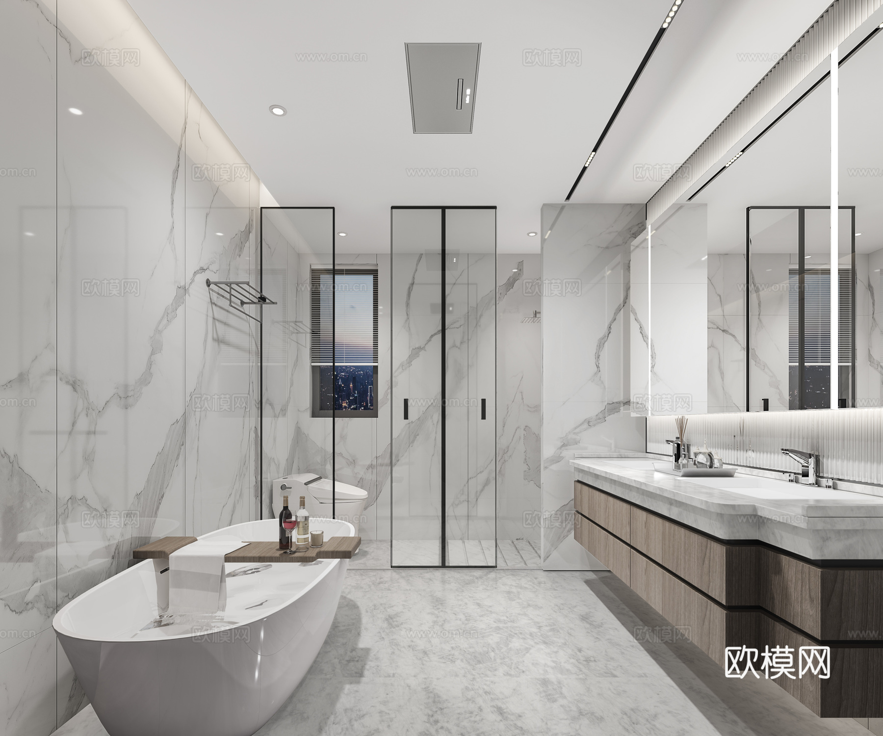 轻奢别墅 样板间 最新全套施工图 效果图合集cad施工图