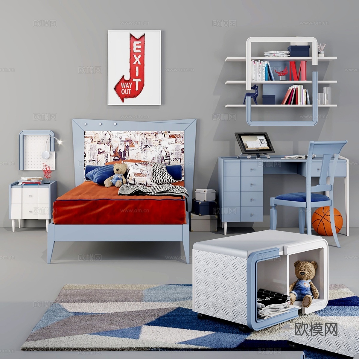 Poliform西岸系列茶几3d模型下载