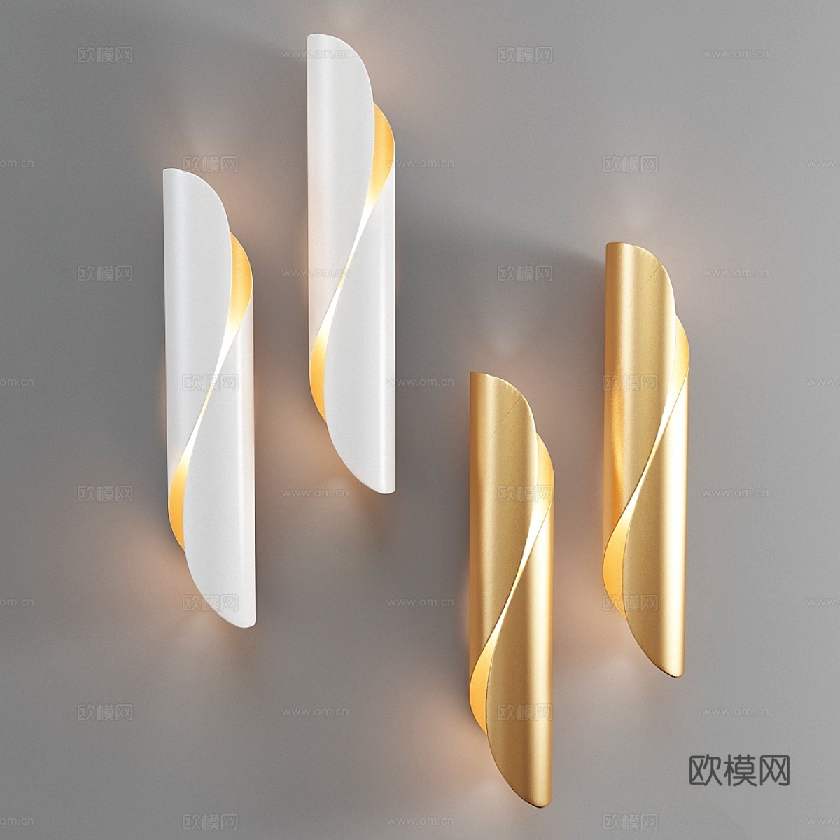 马蹄莲壁灯3d模型下载