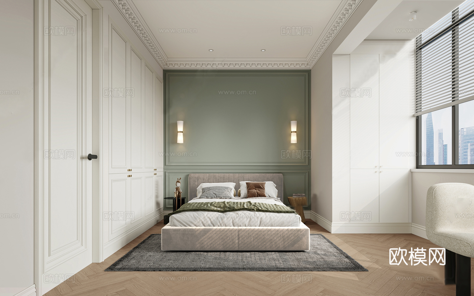 轻奢现代法式别墅 最新全套施工图 效果图合集cad施工图