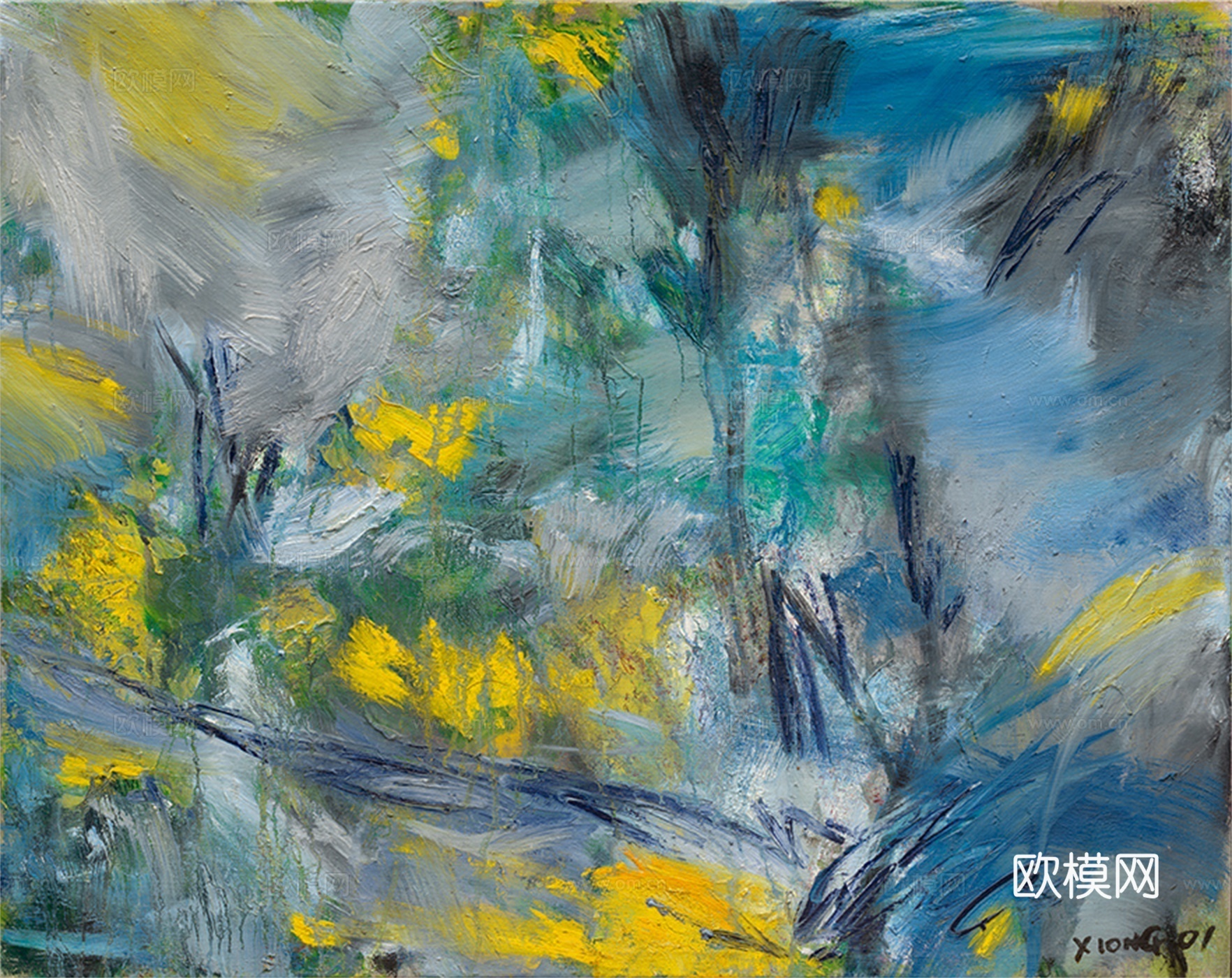 抽象油画，抽象画，装饰画，艺术画，创意画，现代绘画