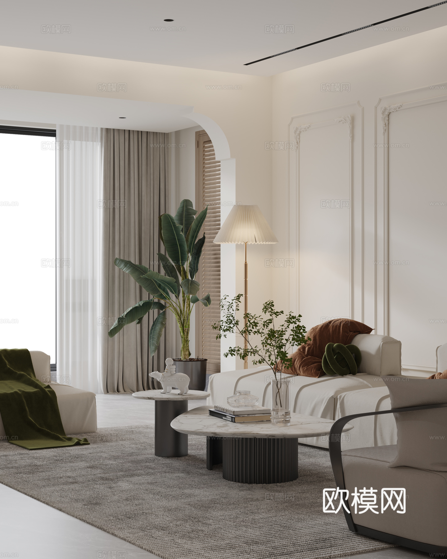 轻奢法式别墅 最新全套施工图 效果图合集cad施工图