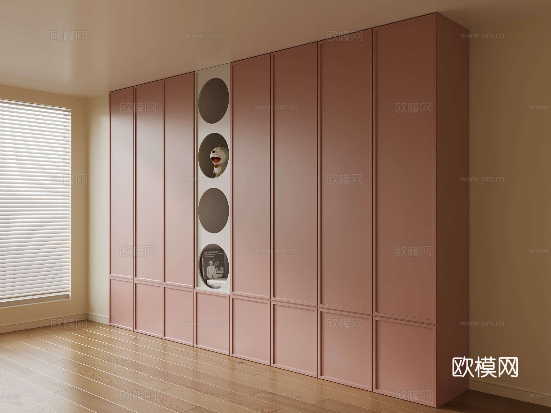 现代儿童衣柜su模型