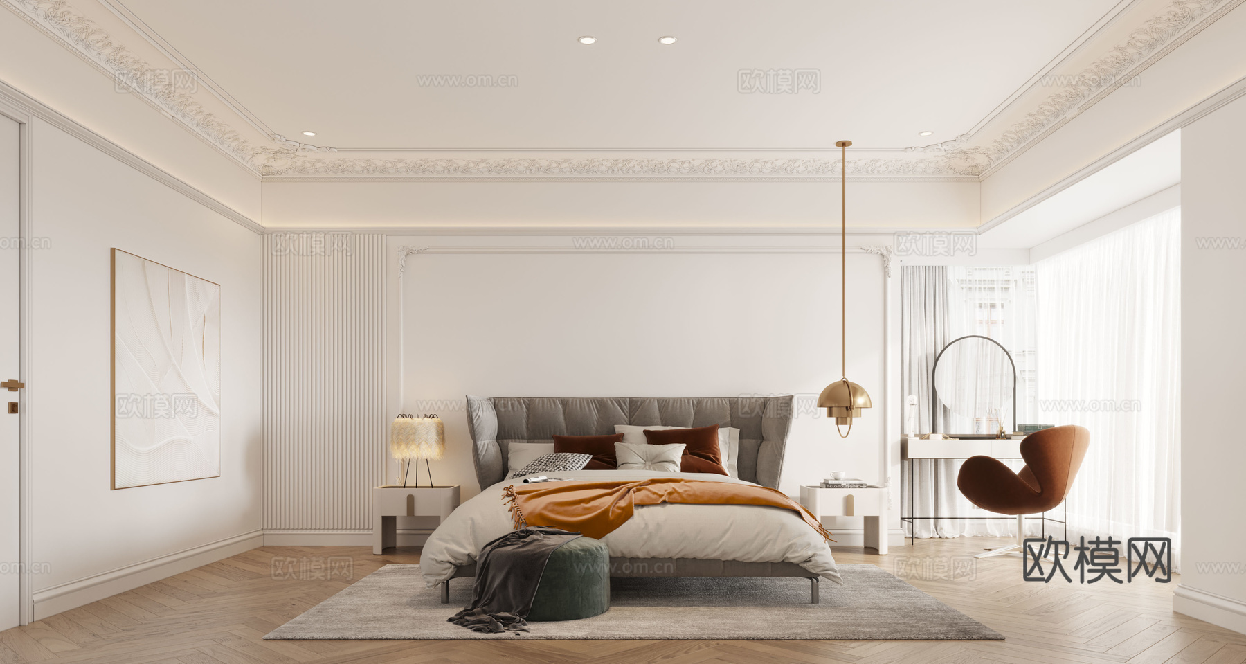 轻奢法式别墅 最新全套施工图 效果图合集cad施工图