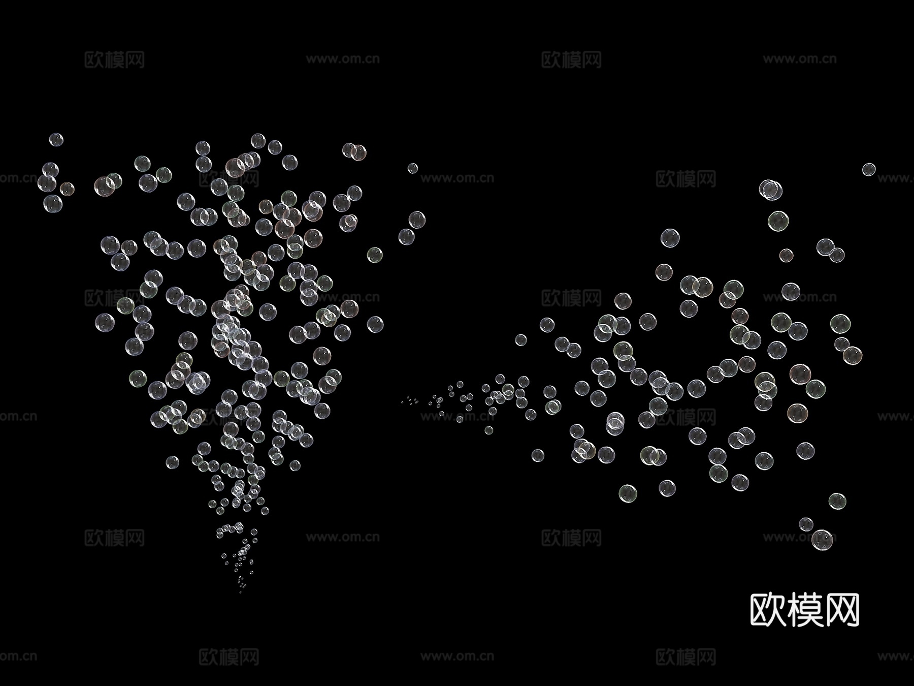 彩色泡泡 吹泡泡 肥皂泡泡 七彩泡泡 泡泡su模型
