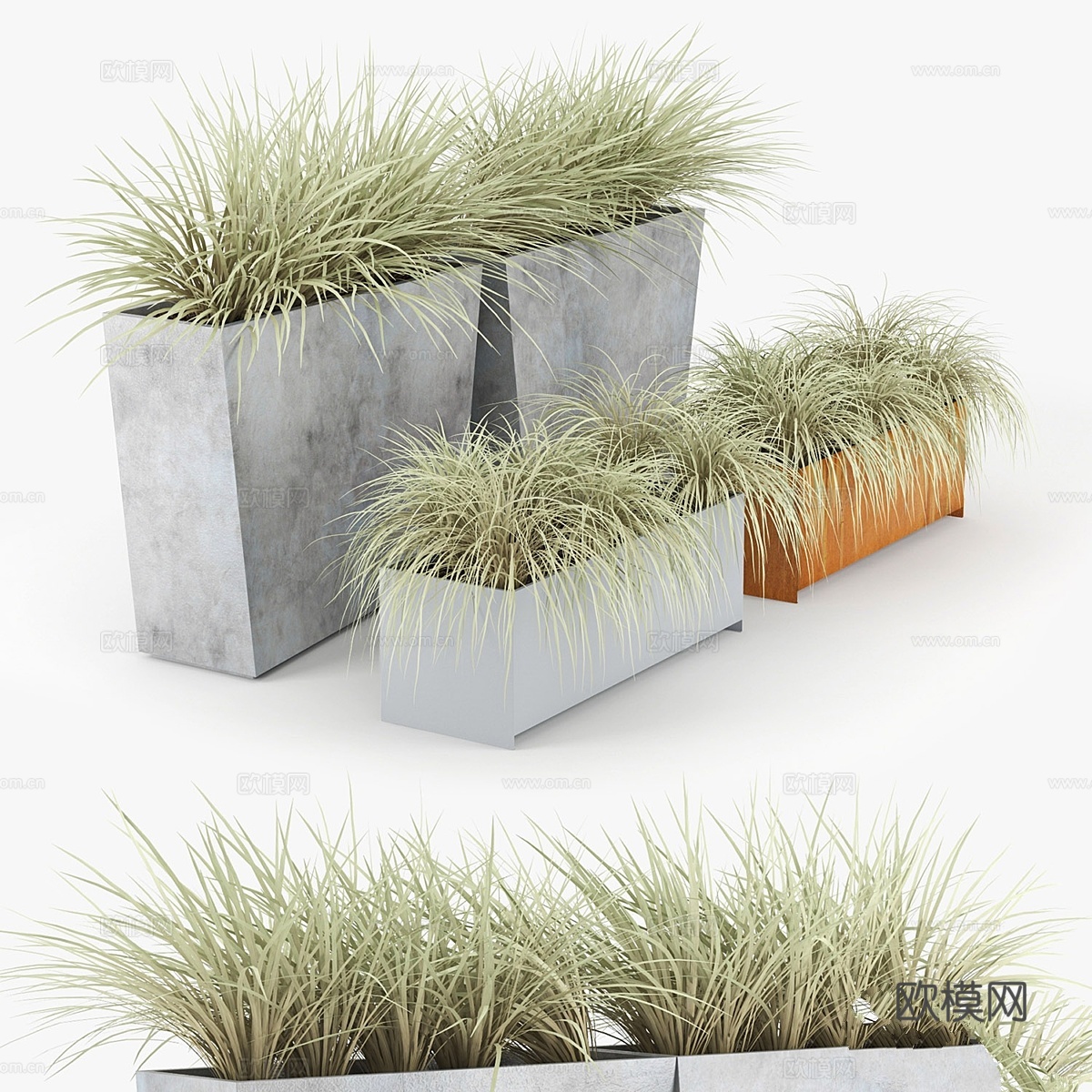 Twista当代现代户外花盆3d模型下载